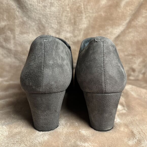 Vionic Elevated Stanton Suede Orthotic Wedge Boot Slate Grey Women's US 8 Nice - Picture 4 of 8